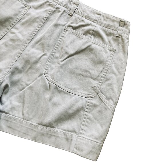 Easy Wear Chino Carpenter Shorts Stone Beige Mid-Rise Vintage 90s 32" Waist - Picture 4 of 7